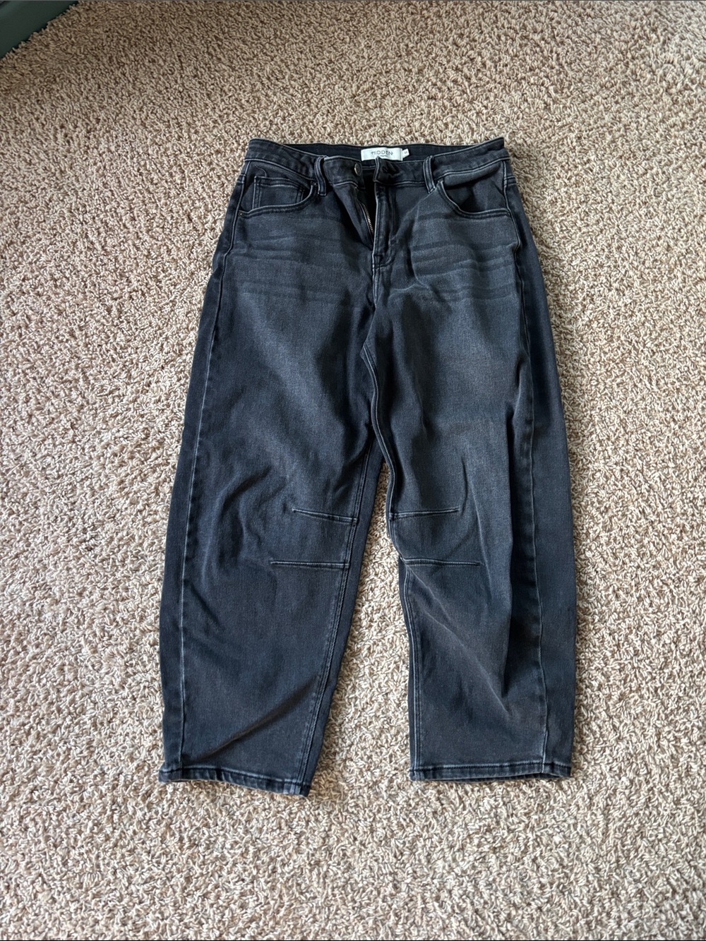 Womens Black Relaxed Fit Jeans
